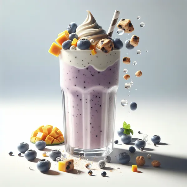 Tropical Blueberry Mango Cookies n Cream Wellness Shake
