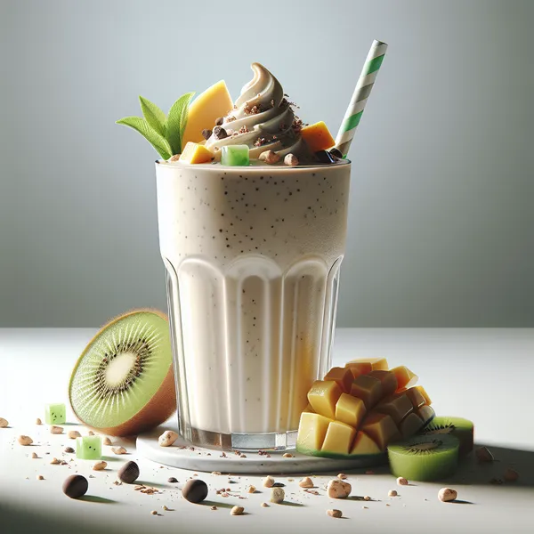 Tropical Twist on a Classic: Mango-Kiwi Cookies 'n Cream Herbalife Shake
