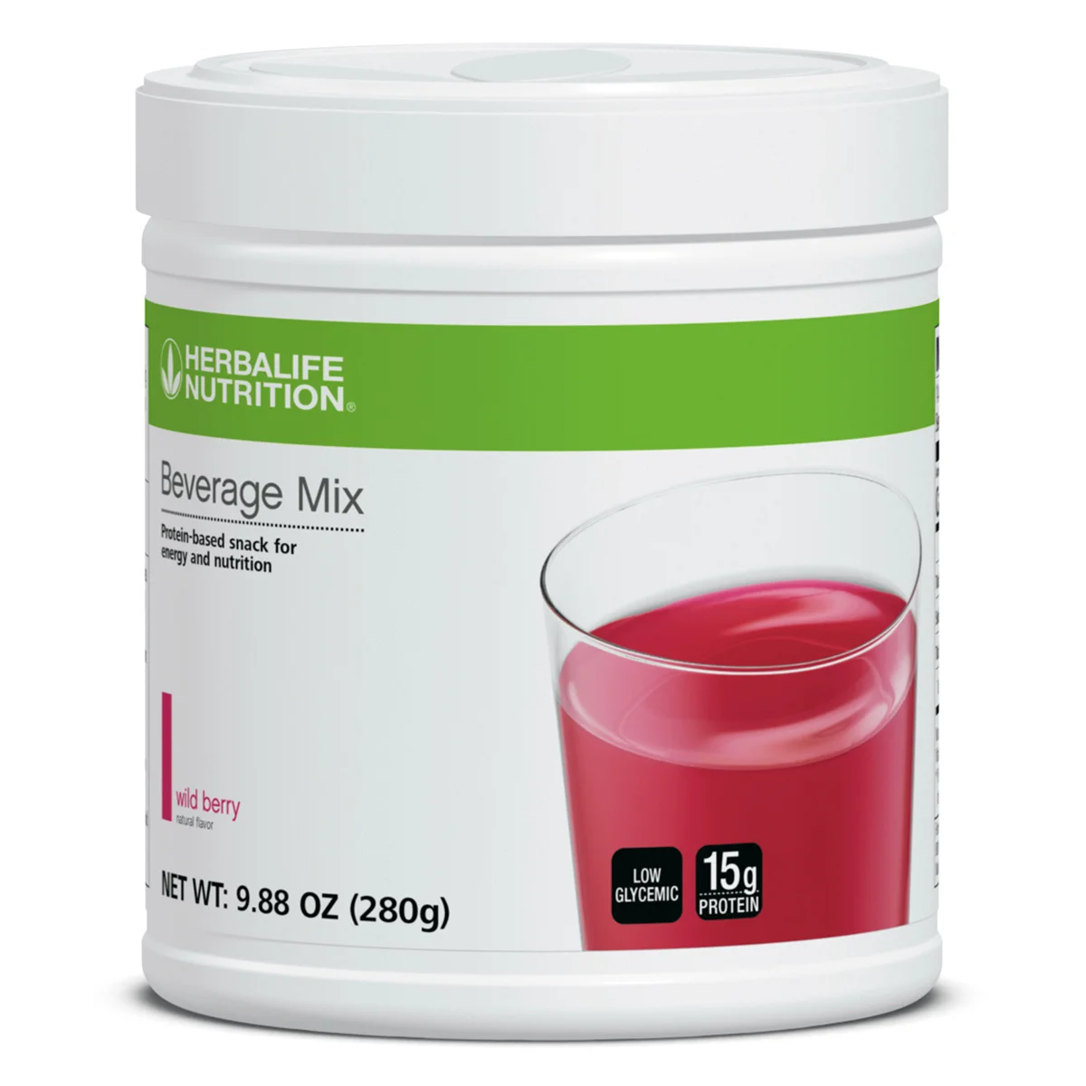 Official Herbalife Beverage Mix Wild Berry product canister