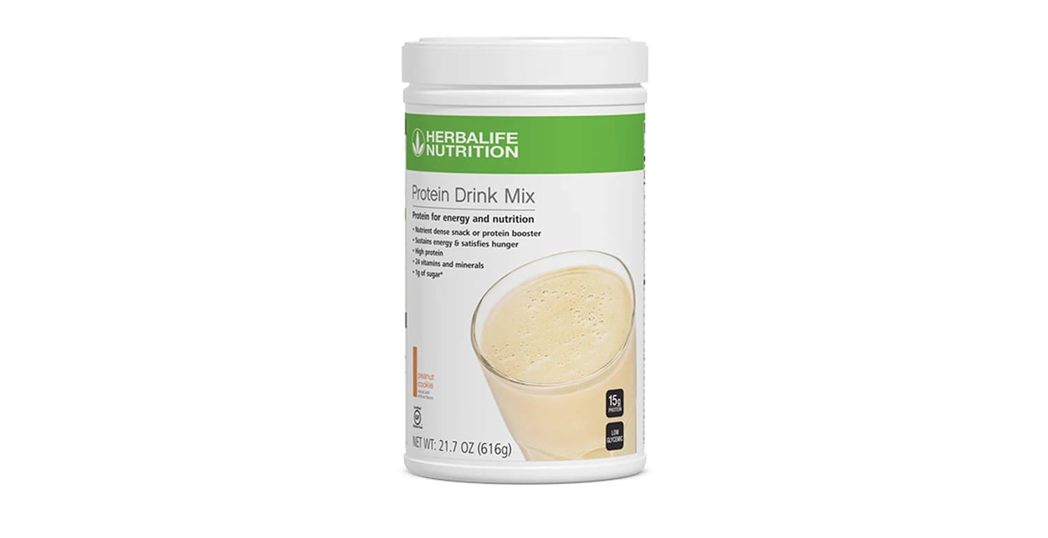 Official Herbalife Protein Drink Mix Peanut Cookie product canister