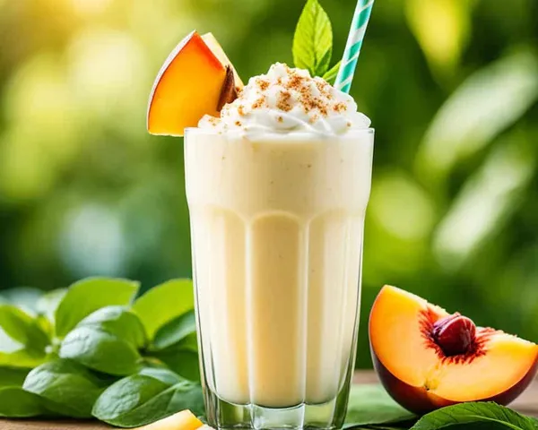 Herbalife Formula 1 vanilla shake recipe with peach, based on official product guidance