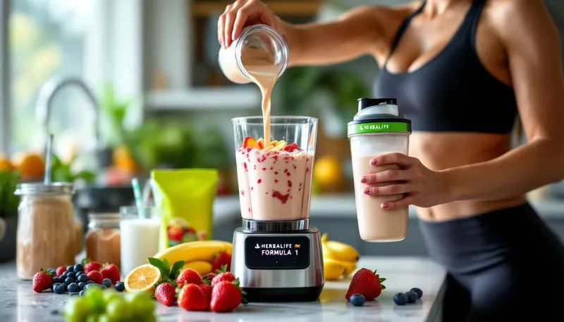 A step-by-step guide on how to prepare a Herbalife shake.
