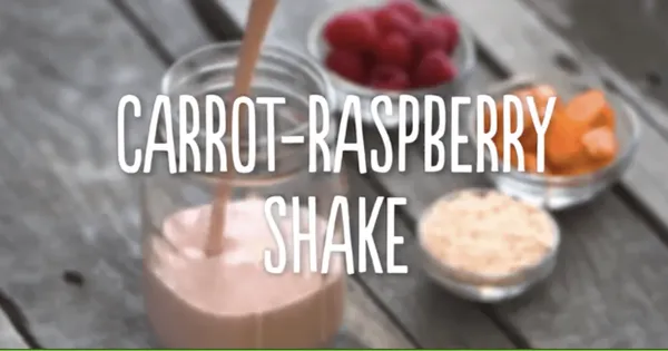Carrot Raspberry Shake - Take a sip on the wild side.