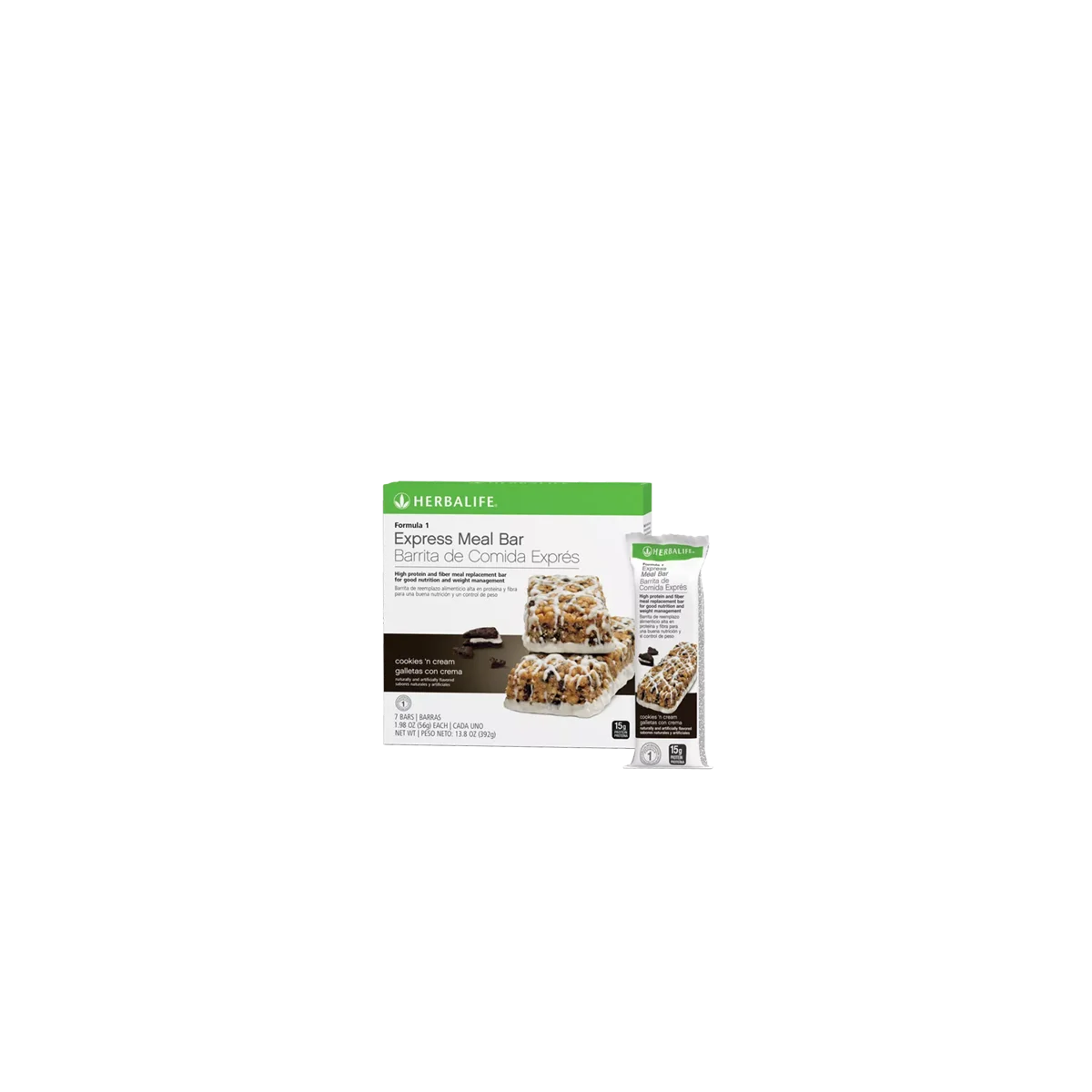Official Herbalife Formula 1 Express Meal Bar Cookies 'n Cream product image