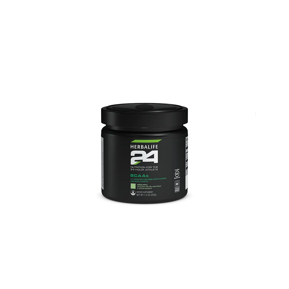 Official Herbalife24 BCAAs Green Apple product image representing the Herbalife24 sports nutrition line