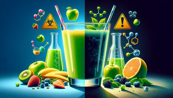 Herbalife myths illustration showing nutrition shakes alongside scientific evidence and controversy symbols