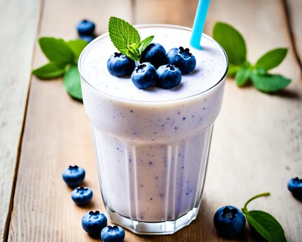Delicious Vanilla Herbalife Shake with Protein Drink Mix and Blueberry
