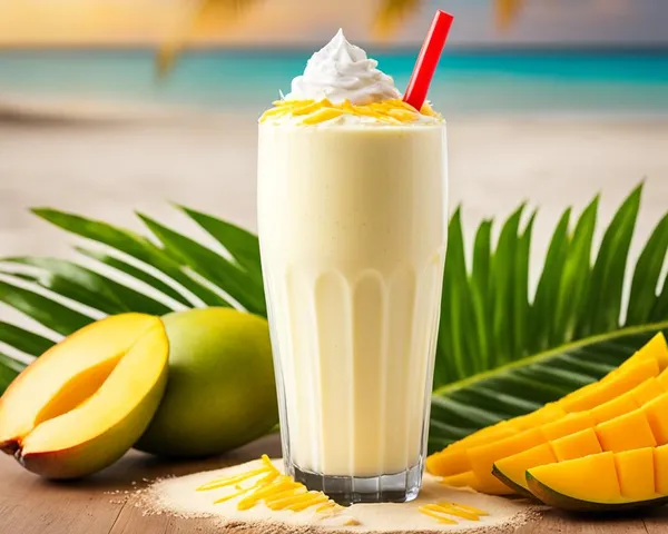 Delicious Vanilla Herbalife Shake with Protein Drink Mix and Mango