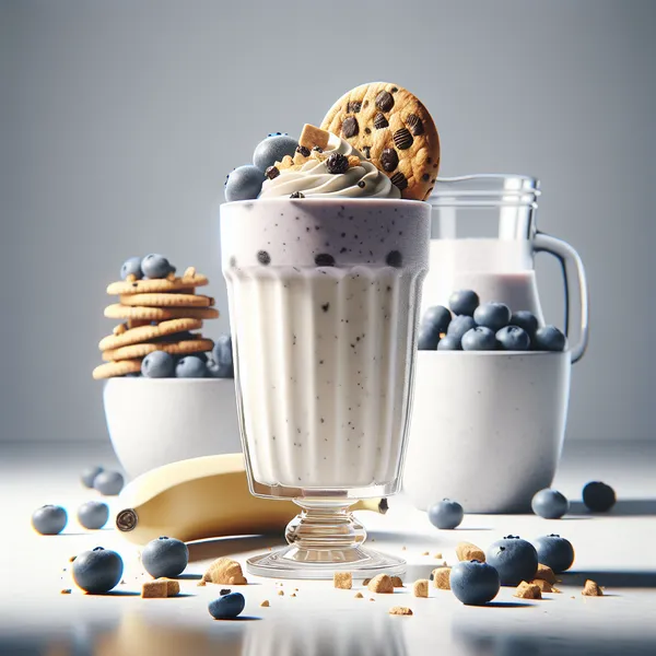 Healthy Cookies 'n Cream Blueberry Banana Protein Shake
