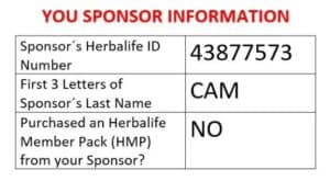 Order Herbalife Online Your Sponsor ID