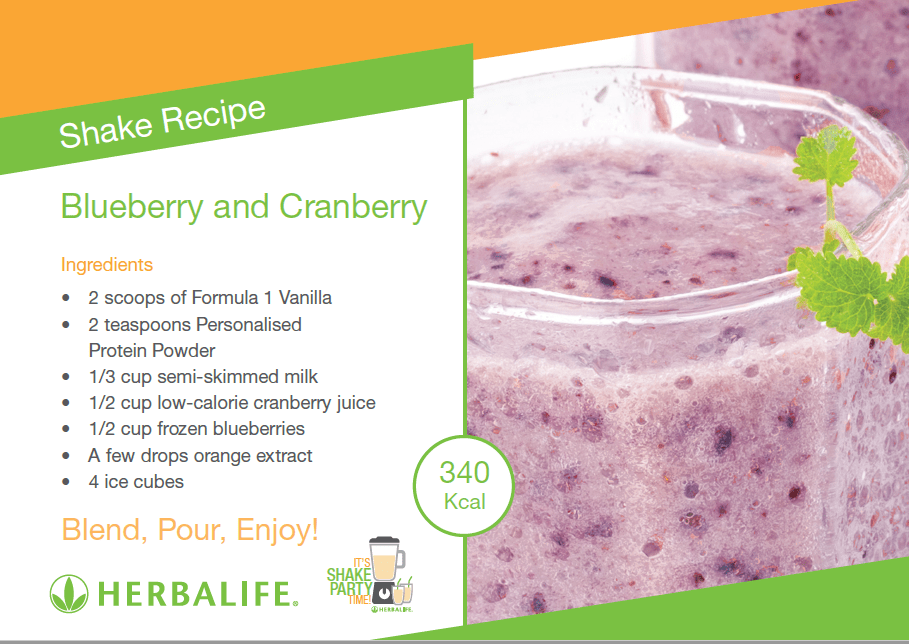 Shake Recipes - Blueberry and Cranberry