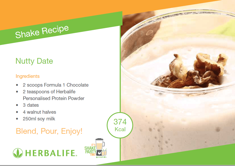 Shake Recipes - Nutty Date