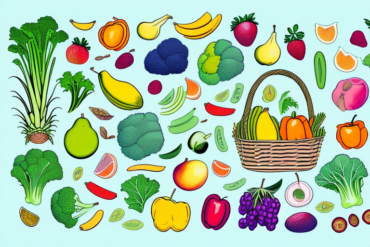 A variety of organic fruits and vegetables in a basket