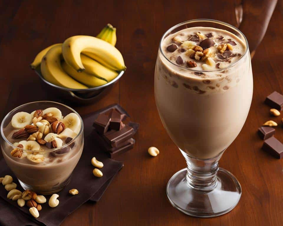 Protein-rich Chocolate Banana Nut Shake