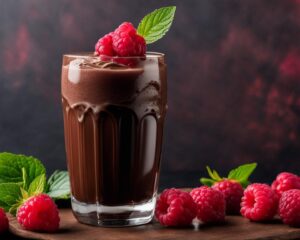 Decadent Dark Chocolate Raspberry Shake